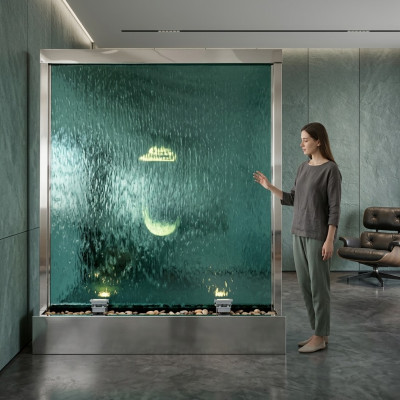 Watervalwaterspiegel waterval LED-scheidingswand luxe design