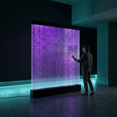 Wandpaneel Scheidingswand Water Wand LED watermuur Deco Design Verlicht