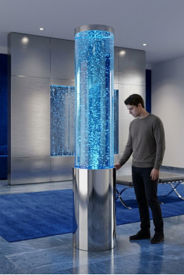 Luxe zuil waterzuilen watermuur zuilen 220cm roestvrij staal