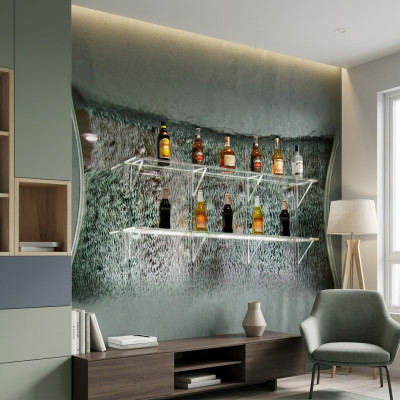 Rekken Ontwerp Verlichte Led Watermuur Barrek Kolom Waterschachten