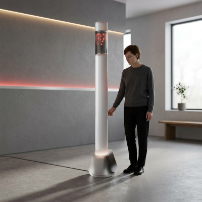 Zuil waterkolommen water bubbels buis muur water spel ontwerp