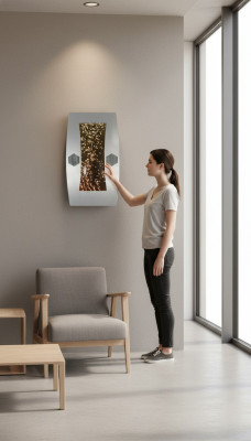 Geleid waterwandontwerp Waterzuilen Waterval Beeldkader 50x80