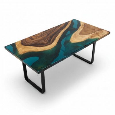 Tafel Eettafel Tafels Hars Epoxy Massief ontwerpmeubelen 140x71 Echt