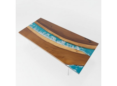 Echt hout waterval tafel epoxy hars eettafel epoxy tafels massief