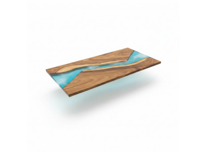 Luxe tafels echt hout epoxy hars riviertafel zwart water epoxy