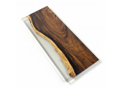 Epoxihars eettafel echt hout massief meubilair waterval epoxy decoratietafel