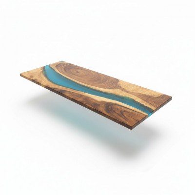 Echt hout Waterval Tafel Epoxy Hars Eettafels Epoxy Massief