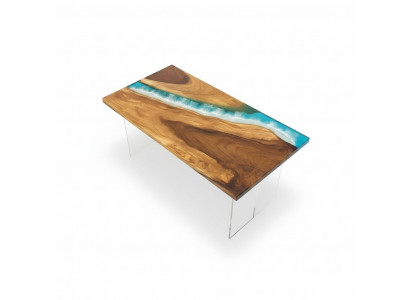 Tafels Eettafel Design Tafel Moderne Zee Rivier Meubels 161x81 Epoxy