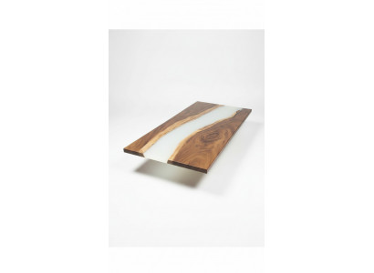 Epoxihars eettafel echt hout decor massief meubilair waterval epoxy tafel