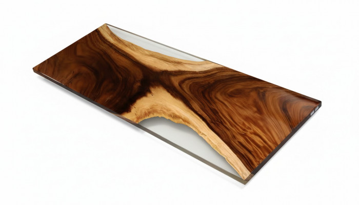 Eettafel Zee Water Rivier Echt hout Riviertafel 180x80 Tafels Epoxyhars Nieuw