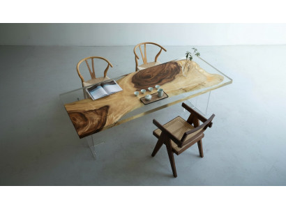 Epoxihars Eettafel Riviertafel Massief Tafels 200x90 Riviertafel Nieuw