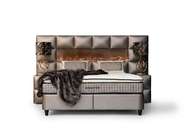 Bed 2x Nightstand 3-piece. Bedroom Set Design Modern Luxury Bed Frame