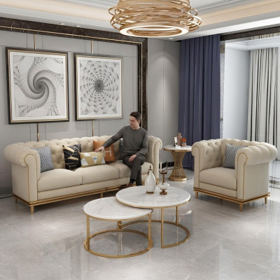 Bank Bankstel 3+1 Zits Set Ontwerp Gestoffeerde Banken Bank Modern Set