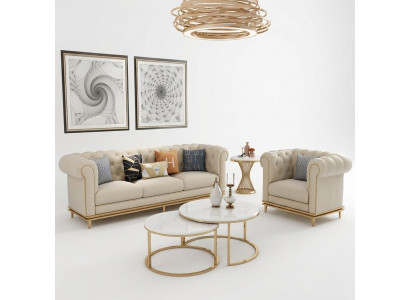 Bank Bankstel 3+1 Zits Set Ontwerp Gestoffeerde Banken Bank Modern Set
