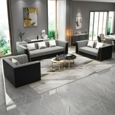 Bankstel 3 2 1-zits set Designbank Bekleding Banken Bank Modern
