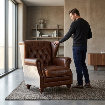 Ohrensessel Mooie Vintage Chesterfield Oorfauteuil Clubsessel