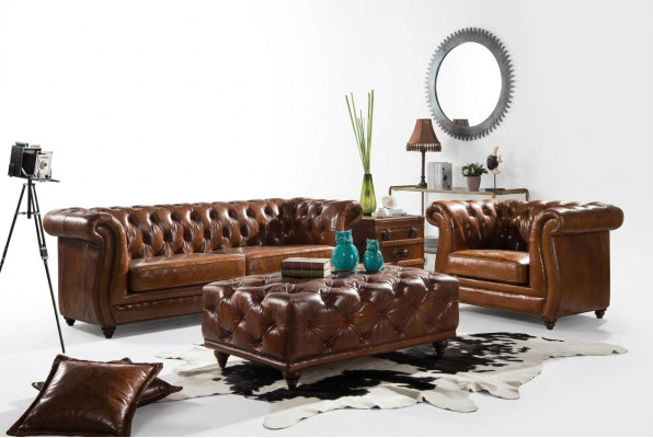 Luxus Meubel Bankstel Bank Sofa Bekleding 3+1 Zitplaatsen met Salontafel Banken