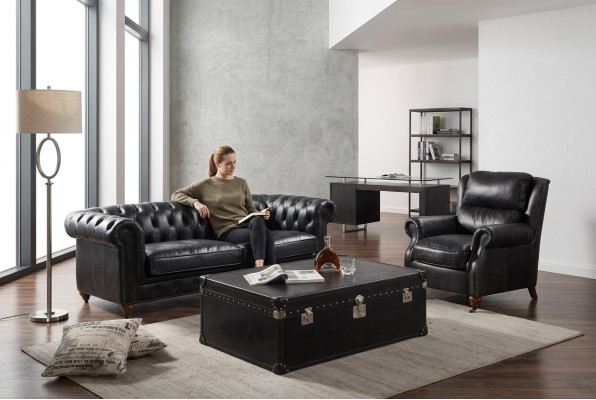 Klassieke Chesterfield bank Sofa Bekleding Set Banken Bankstellen Ontwerp