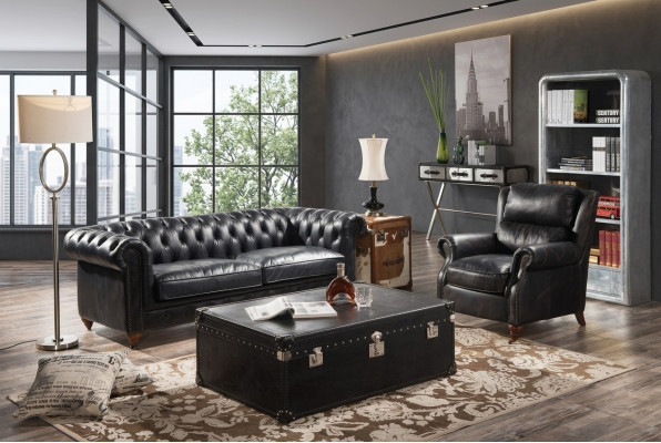 Klassieke Chesterfield bank Sofa Bekleding Set Banken Bankstellen Ontwerp