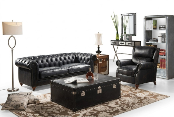 Klassieke Chesterfield bank Sofa Bekleding Set Banken Bankstellen Ontwerp