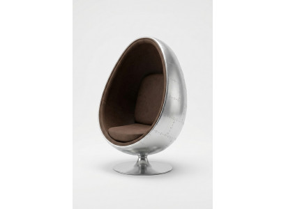 Ontwerp Retro Lounge Stoel Zitter Ei Bal Zilver Draaibaar Aviator Space