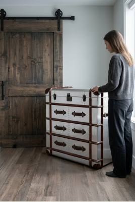 Ladenkast Aluminium Vintage Koffer Dressoir Piloot Aviator Designer Meubels