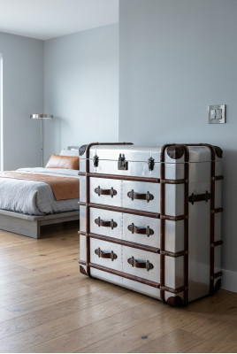 Ladenkast Aluminium Vintage Koffer Dressoir Piloot Aviator Designer Meubels