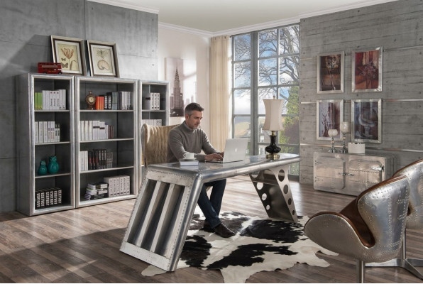 Computertafel Schrijftafel Kantoor tafel Schrijftafel Aviator Werktafel