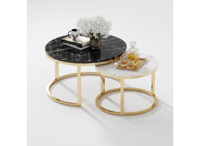 Ronde tafel bank marmer ronde tafels zij natuursteen roestvrij staal