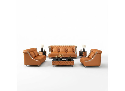 Designer Driezitsbank Bank Bank Bekleding 3-zits leer stof Design Banken