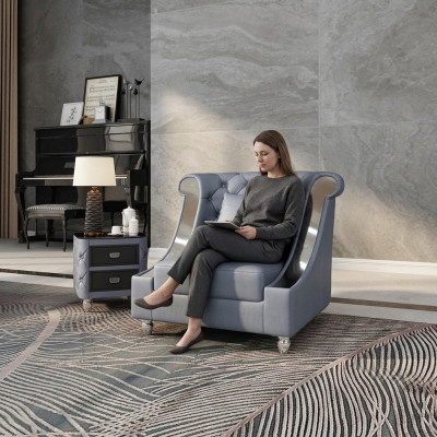 Chesterfield fauteuil tv bank 1-zits bank leer banken bekleding echt leer