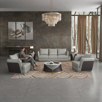 Bankstel 3 1-zits set Designbank Gestoffeerde bank Couch Moderne meubelsets