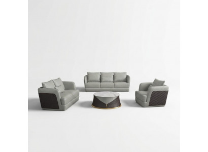 Bankstel 3 1-zits set Designbank Gestoffeerde bank Couch Moderne meubelsets