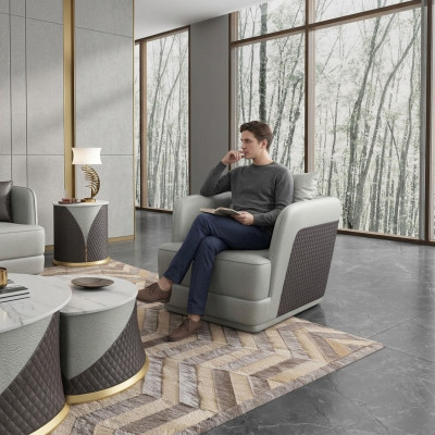 Fauteuil TV-fauteuil Design Fauteuil met bekleding Armleuningfauteuil Relaxfauteuil Club Relax