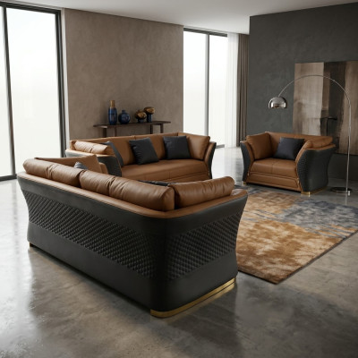 Sofaset van 3 1-zitsbanken, modern ontwerp, gestoffeerde banken, bankstel modern.