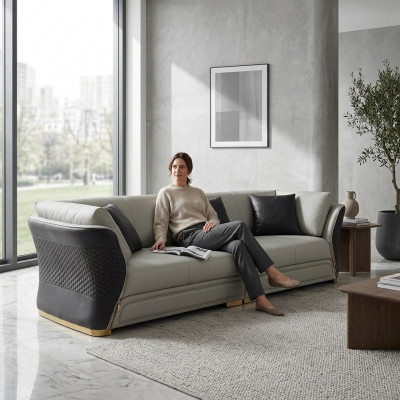 Bank Bekleding Ontwerp Bank Moderne 4-zits Banken Woonkamer Decor Meubels