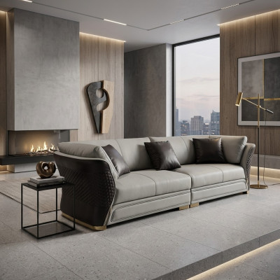 Bank Bekleding Ontwerp Bank Moderne 4-zits Banken Woonkamer Decor Meubels
