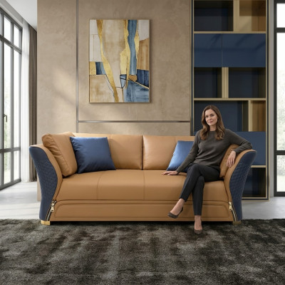 Sofa Driepersoonsbank Bank Bekleding Design Zitbanken Decoratie Kamer Meubels Modern