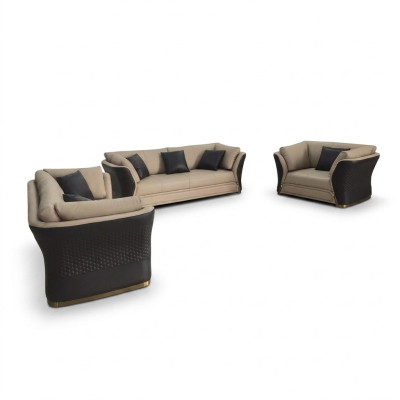Fauteuil Design Bank Bank Bank Ontspannen Lounge Lederen TV Luxe Club Bekleding