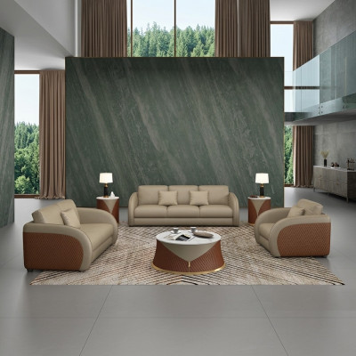 Bank Bankstel 3 1-zits Set Ontwerp Beklede Banken Bank Modern