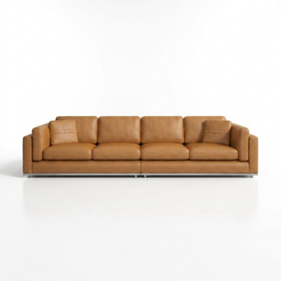 Bankstel 4-zits bankstellen Luxe gestoffeerde bankstellen Leren bankstellen Luxe design bank Nieuwe bank