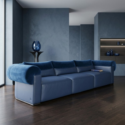 Grote bank bank 4-zits Vier banken Bekleding Zitbanken Banken Leder vierzitter