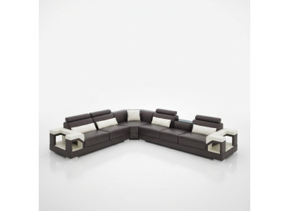 Lerensofa Bank Bank Zitbank Bekleding Woonlandschap Designer Leren Bank L Vorm Set