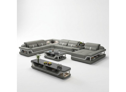 Woonlandschap U-vorm Hoekbank Salontafel Dressoir Design Woonlandschap 3-delig