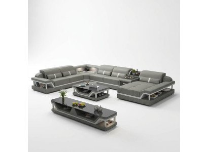 Woonlandschap U-vorm Hoekbank Salontafel Dressoir Design Woonlandschap 3-delig