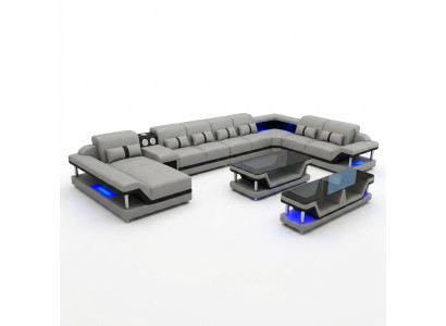 Ontwerp Bankstel Compleet Set Garnituur Beklede Hoekbank Hoekbank Bank Dressoir Tafel
