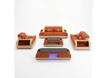 Ontwerp bankstel 3 2 1 zits salontafel 4-delige woonkamerset USB Compleet