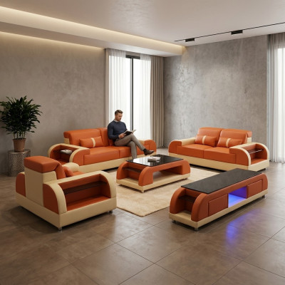 Sofa set 3 2 1 zitter Designbank Banken Bekleding Bank Modern Luxe Nieuw
