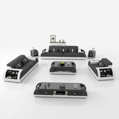 Sofaset 3 2 1 zits set Bank Bekleding Bank Leer Relax Woonkamerset Nieuw