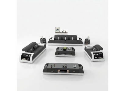 Sofaset 3 2 1 zits set Bank Bekleding Bank Leer Relax Woonkamerset Nieuw